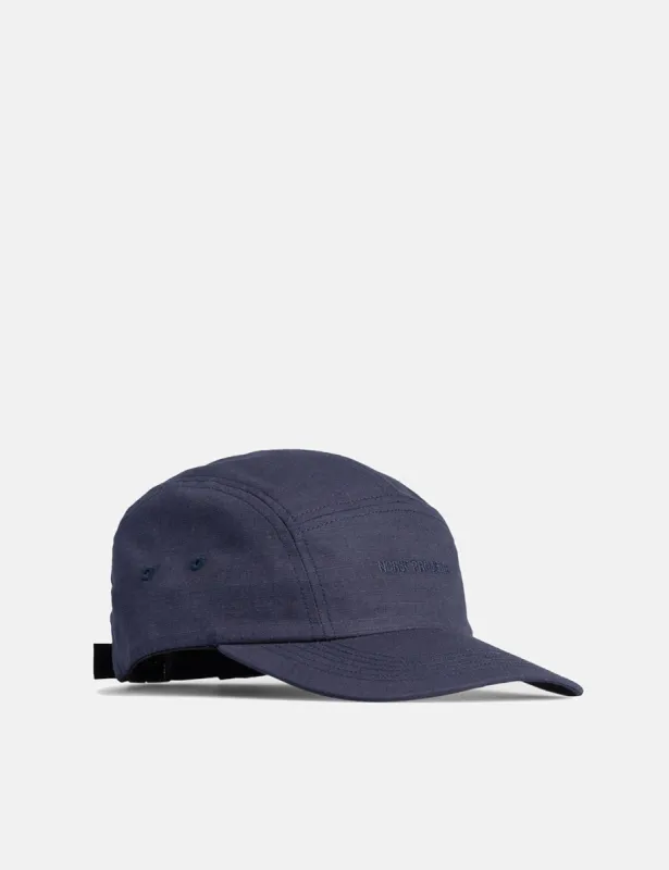 Norse Projects Ripstop 5 Panel Cap - Dark Navy Blue sold by Article London