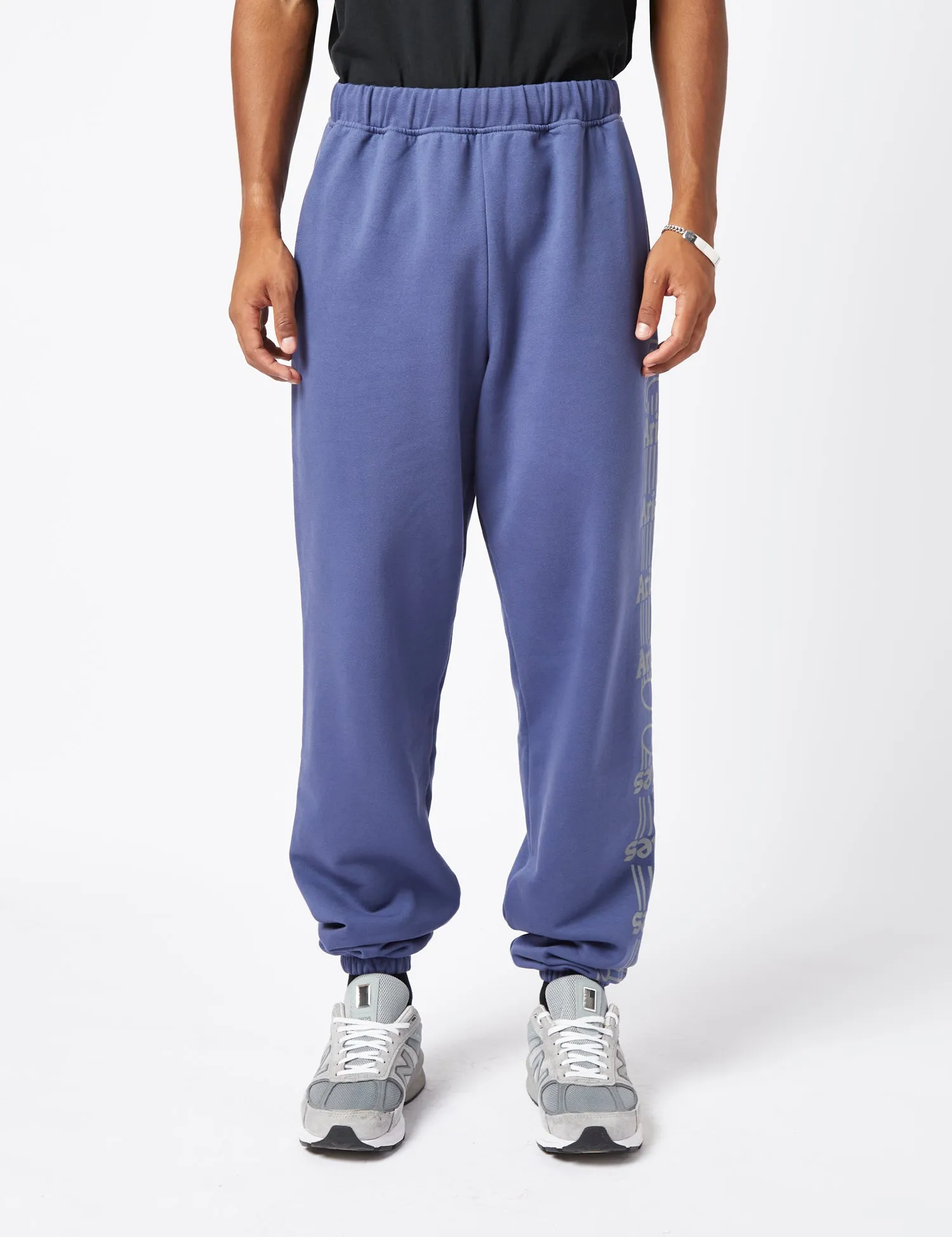 Aries Reflective Column Sweatpants - Navy Blue sold by Article London