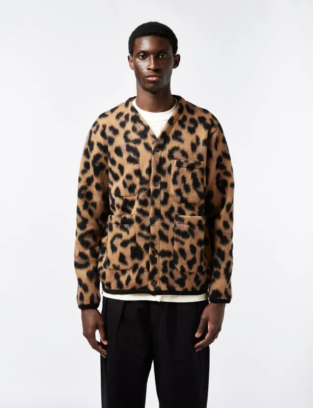 Universal Works Cardigan (Fleece) - Cumin Brown sold by Article London