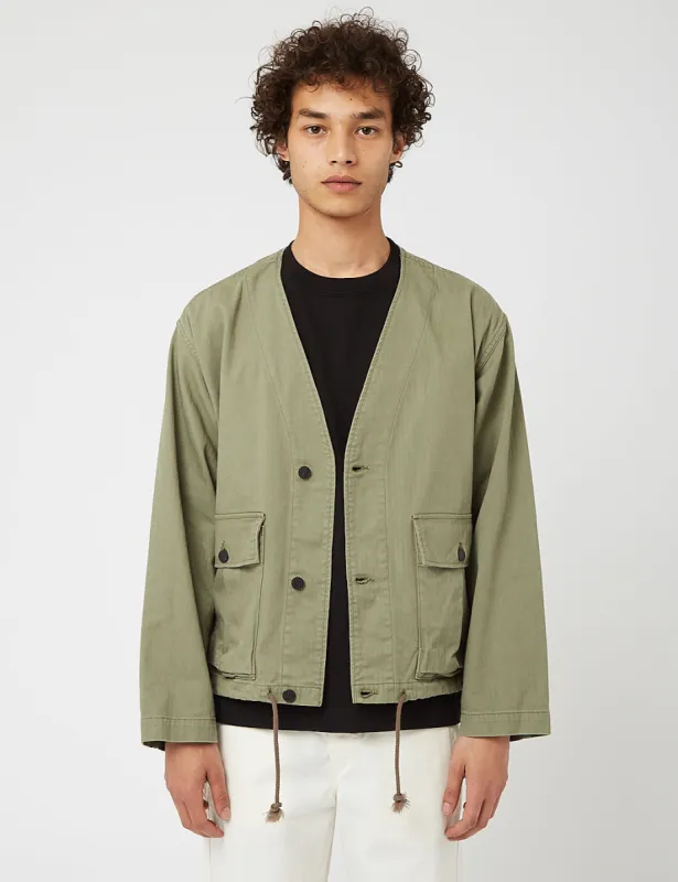 orSlow USMC V-Neck Herringbone Twill Jacket - Green Used sold by Article London