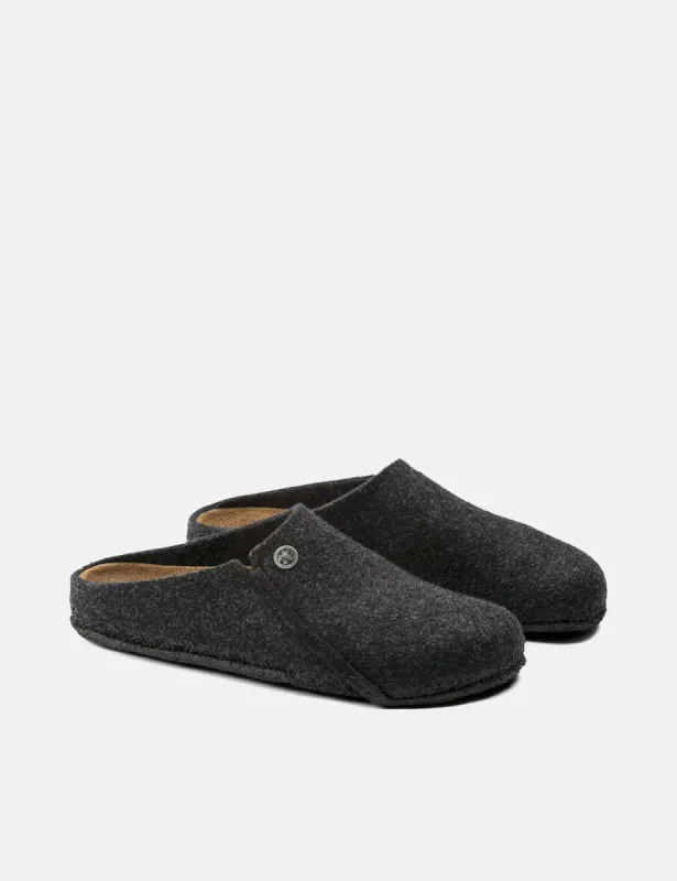 Womens Birkenstock Zermatt Slipper (Narrow) - Anthracite Grey sold by Article London