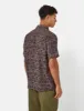 Beams Plus Open Collar Short Sleeve Shirt (Ajrak Print) - Black sold by Article London