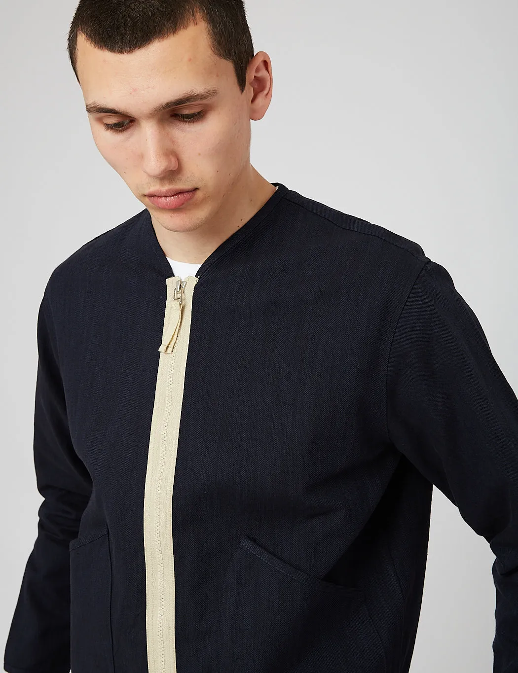 Universal Works Zip Liner Jacket - Navy Blue sold by Article London product image thumbnail 2