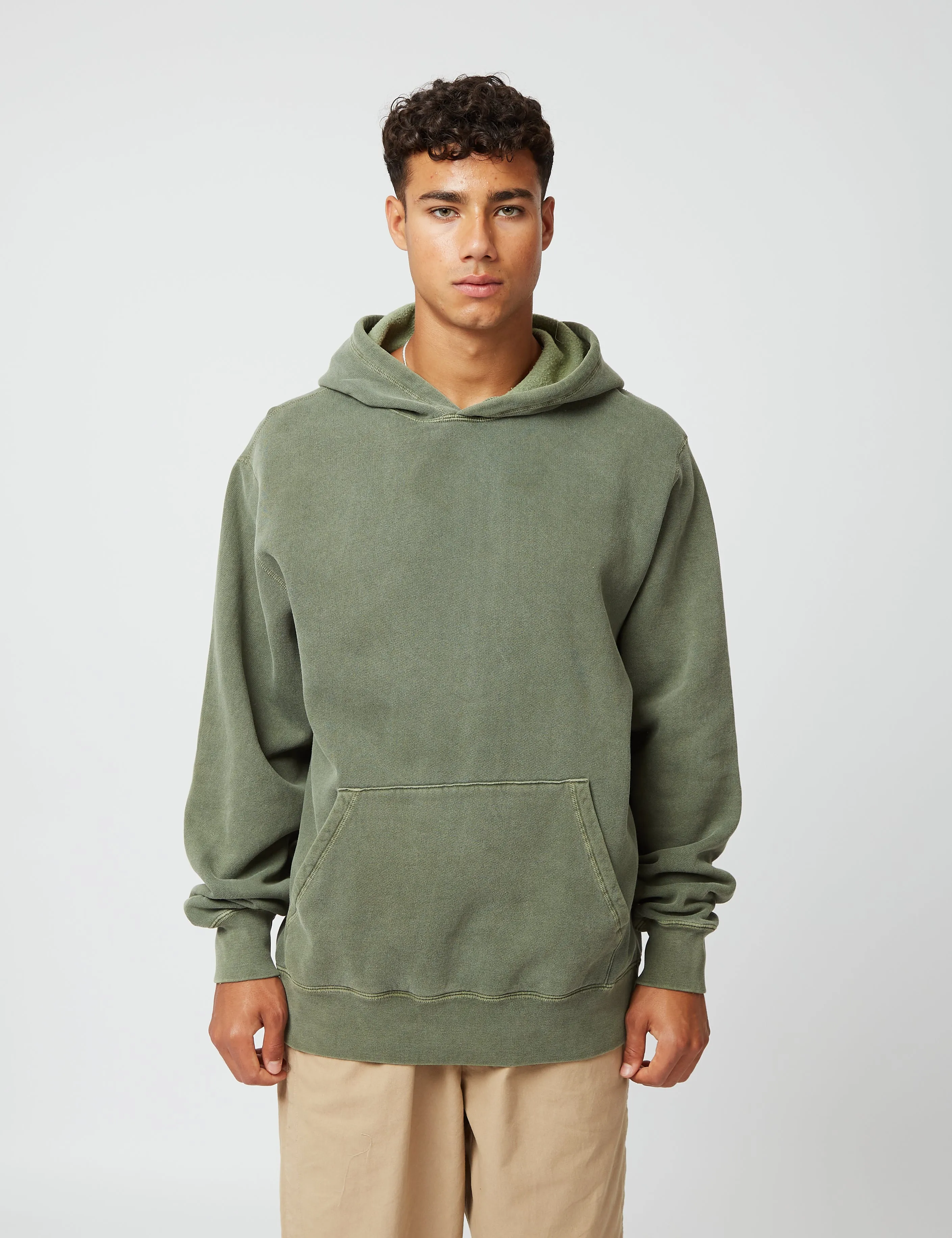 Bhode Pigment Dyed Hoodie (Organic/Canada Origin, 16oz) - Dusty Sage sold by Article London