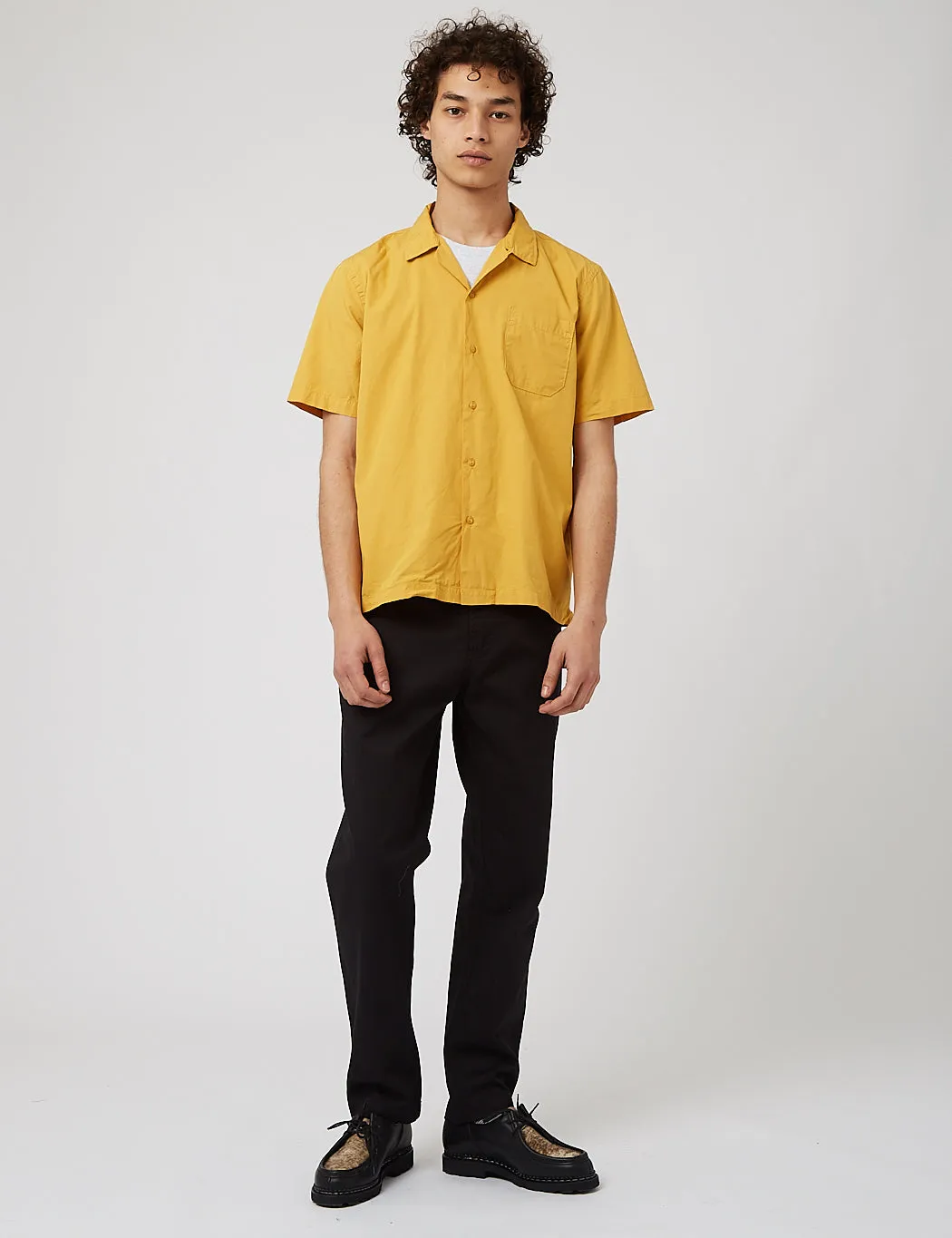Universal Works Road Shirt (Organic Poplin) - Gold sold by Article London product image thumbnail 4