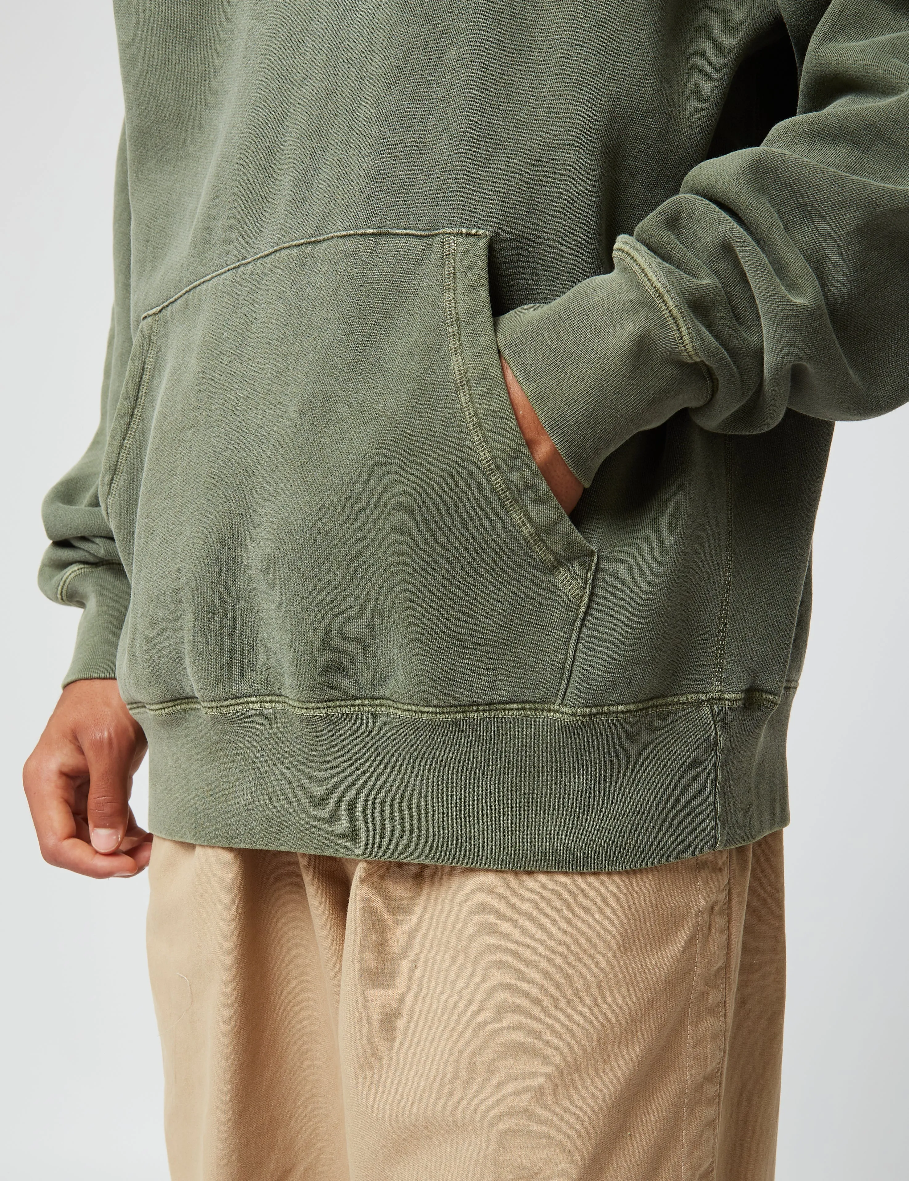 Bhode Pigment Dyed Hoodie (Organic/Canada Origin, 16oz) - Dusty Sage sold by Article London product image thumbnail 2