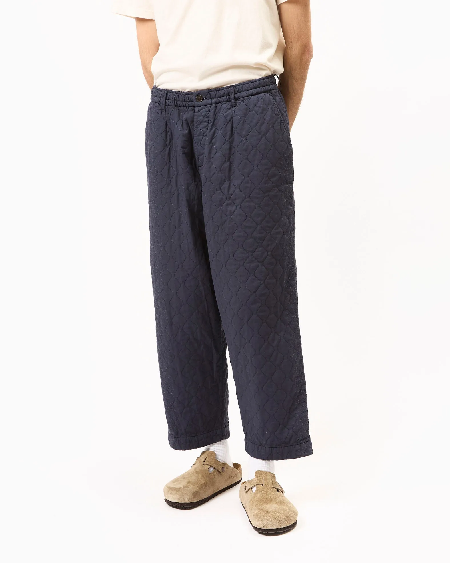 Universal Works Oxford Pant (Quilt Cotton) - Dark Navy Blue sold by Article London
