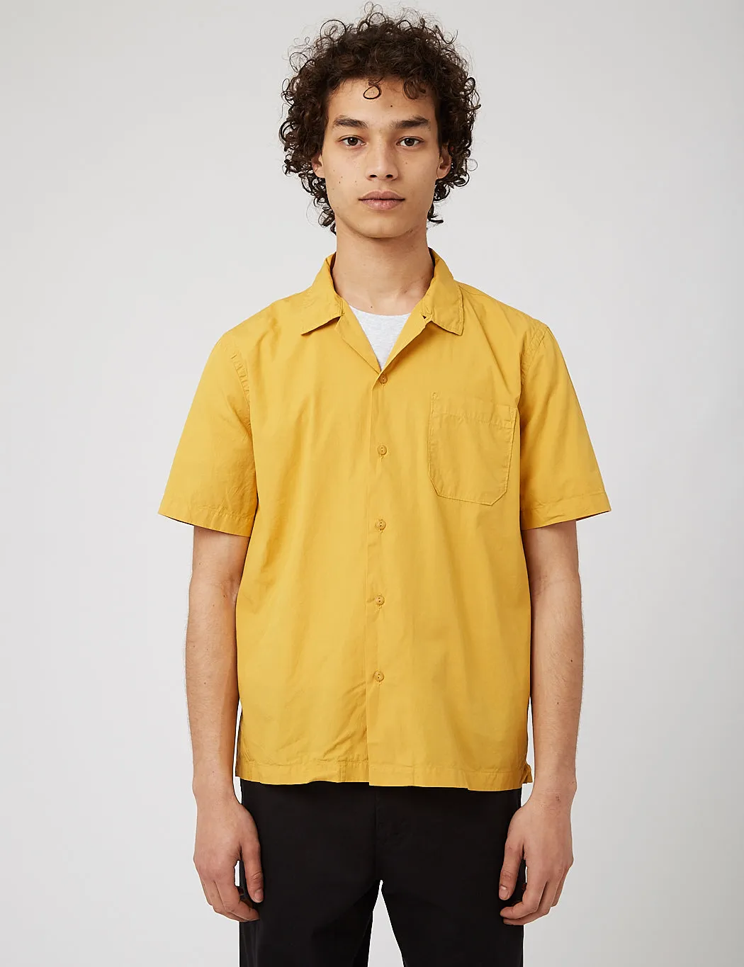 Universal Works Road Shirt (Organic Poplin) - Gold sold by Article London