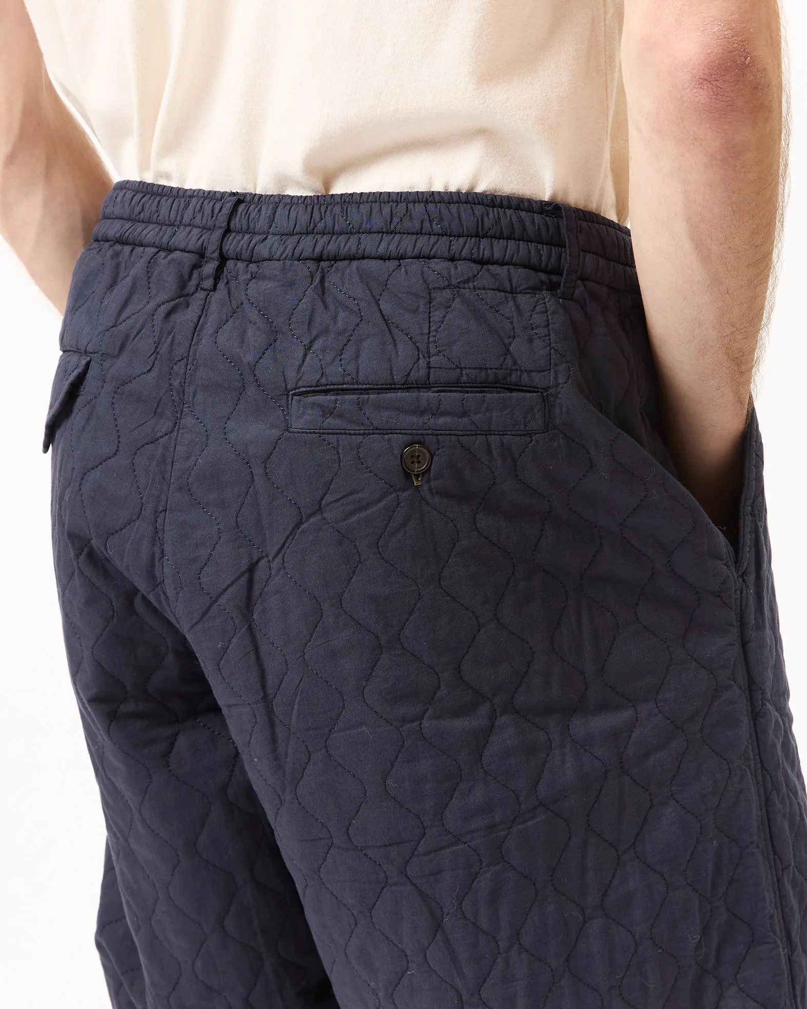 Universal Works Oxford Pant (Quilt Cotton) - Dark Navy Blue sold by Article London product image thumbnail 2