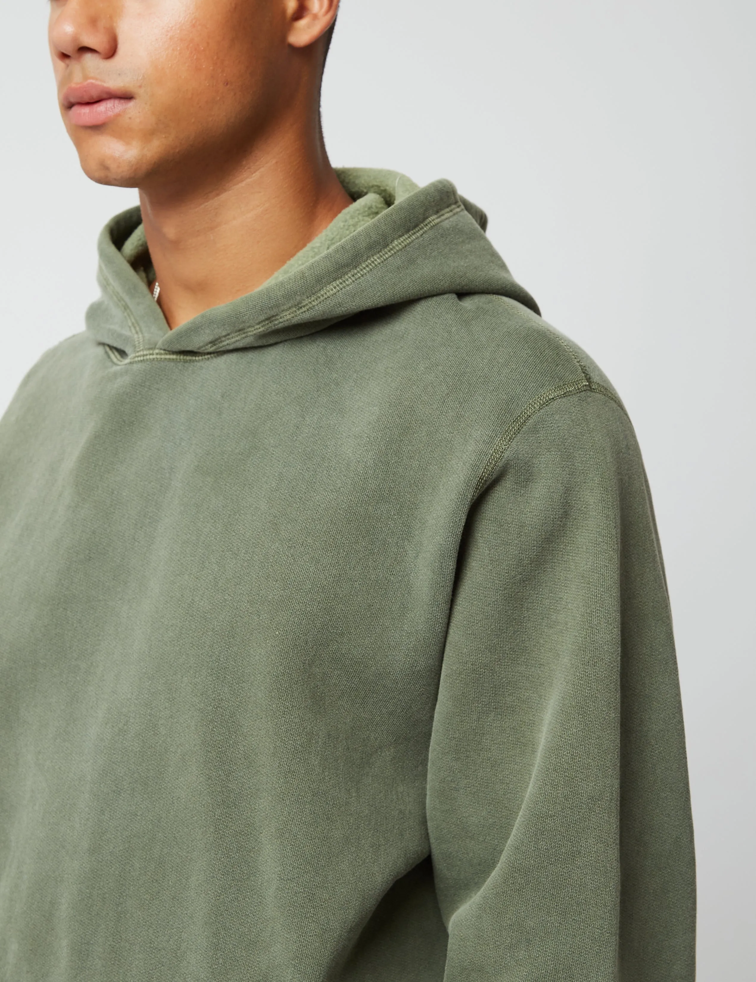 Bhode Pigment Dyed Hoodie (Organic/Canada Origin, 16oz) - Dusty Sage sold by Article London product image thumbnail 5
