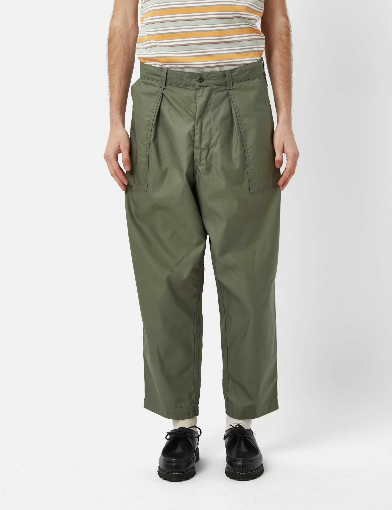 Beams Plus Fatgue Pant (Cotton Satin) - Sage Green sold by Article London