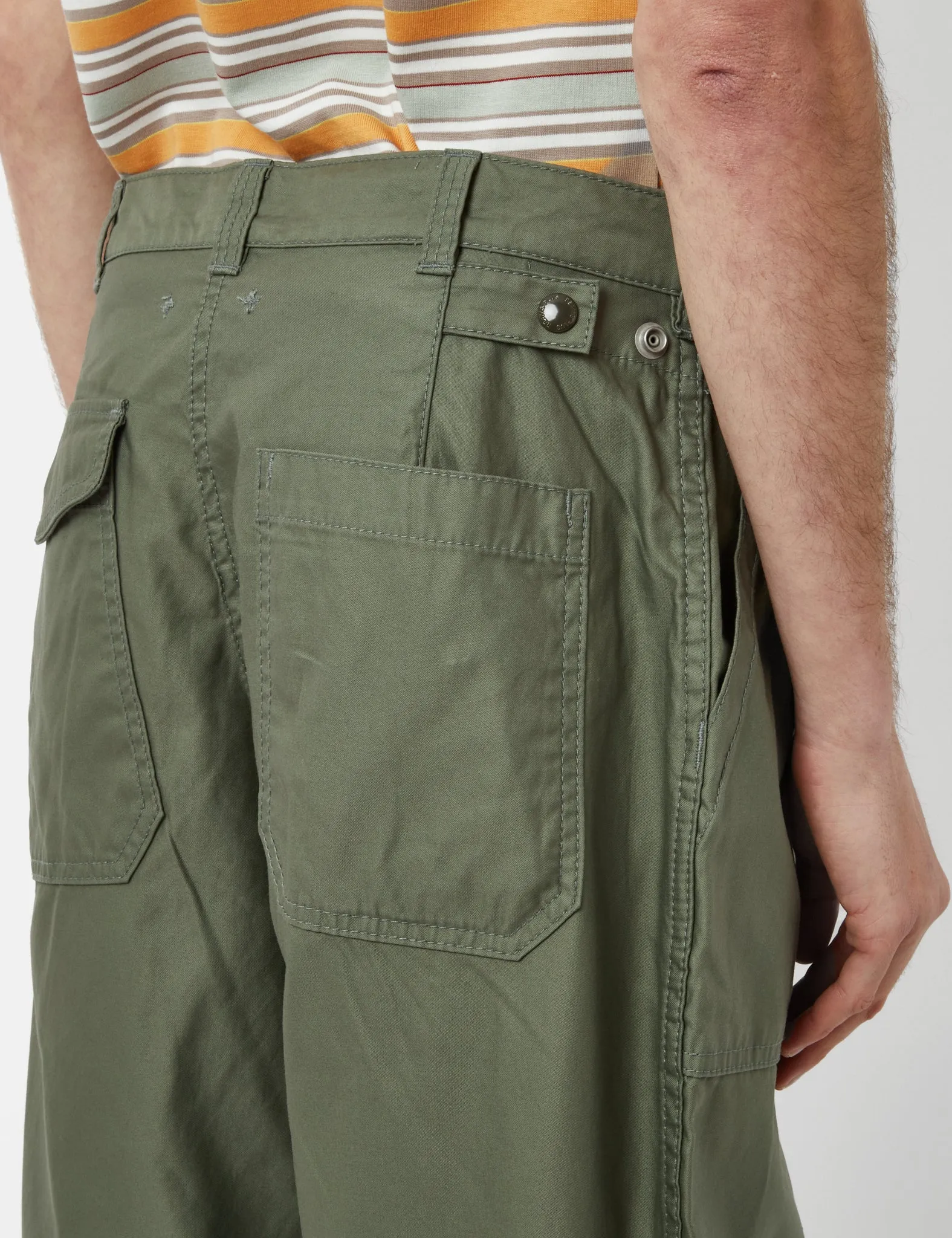 Beams Plus Fatgue Pant (Cotton Satin) - Sage Green sold by Article London product image thumbnail 2