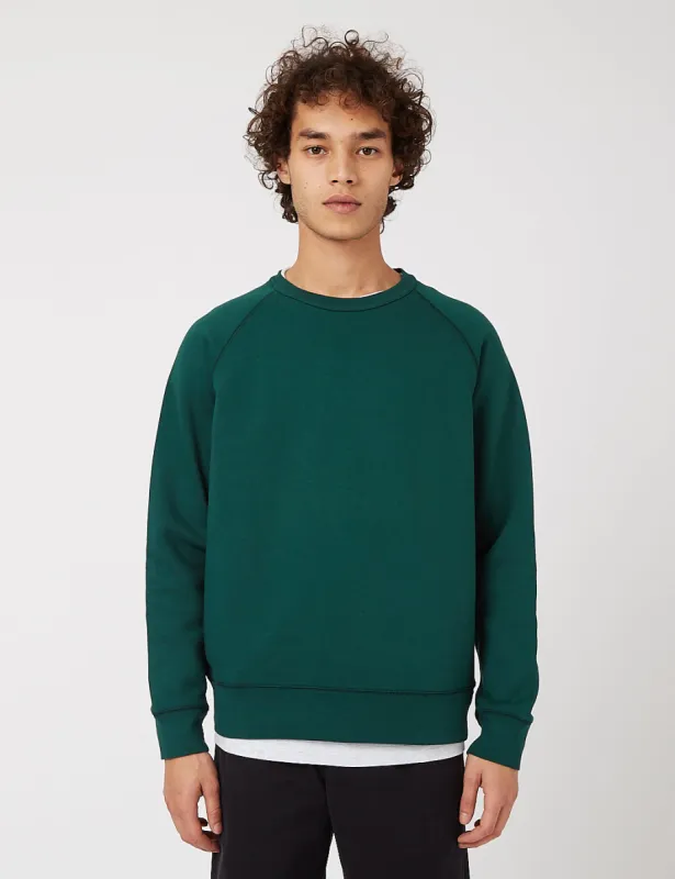 Bhode Besuto Raglan Sweatshirt (Organic Cotton)- Forest Green sold by Article London