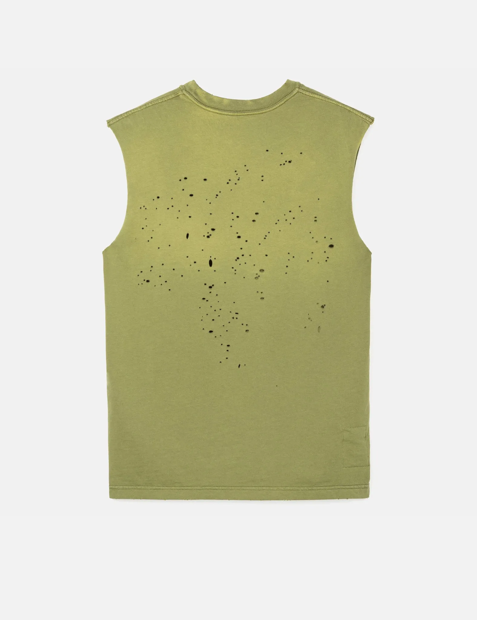 Satisfy Running MothTech Muscle Sleeveless T-Shirt (Organic) - Sun Bleached Oasis Green sold by Article London product image thumbnail 5