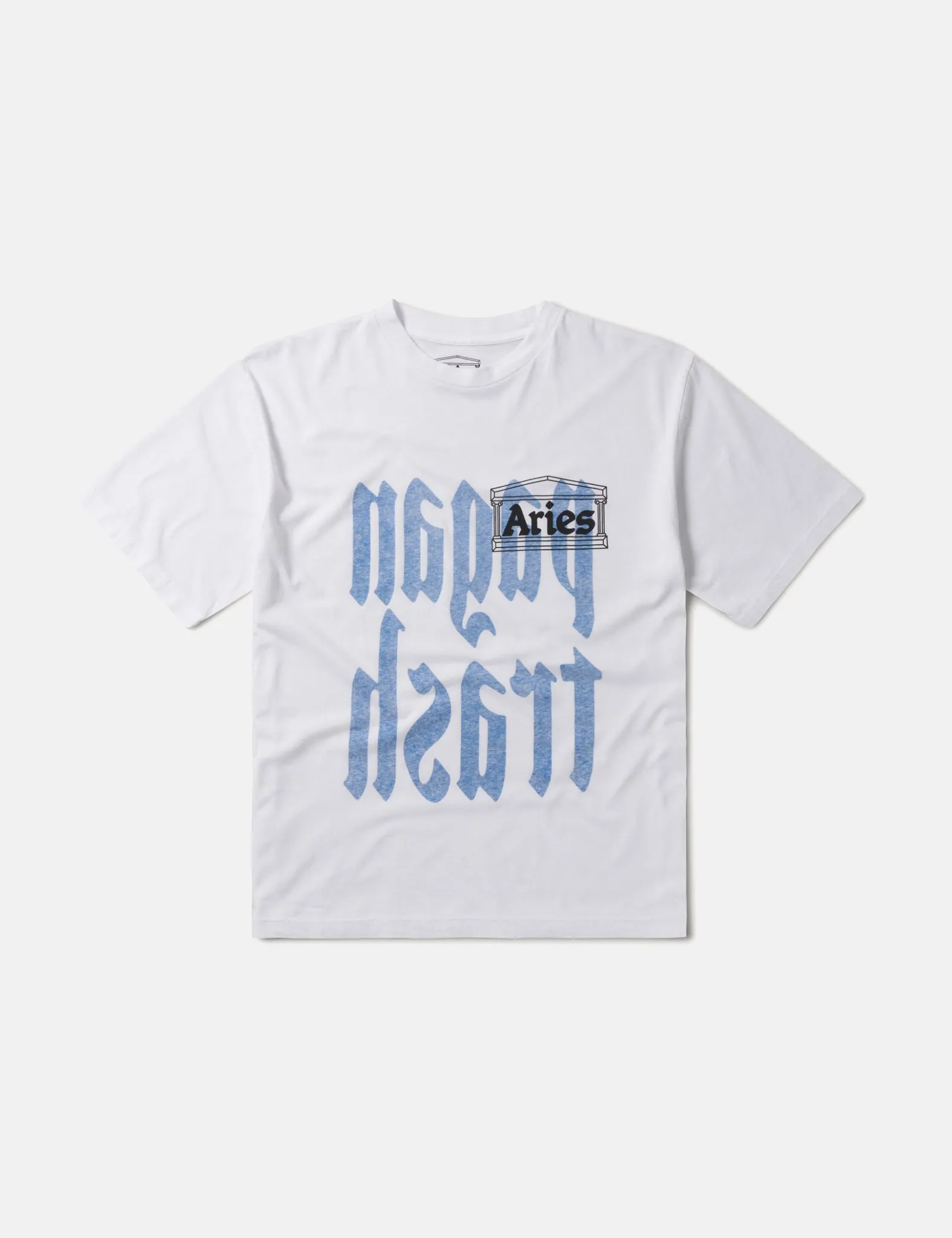 Aries Pagan Trash Reverse T-Shirt - White sold by Article London
