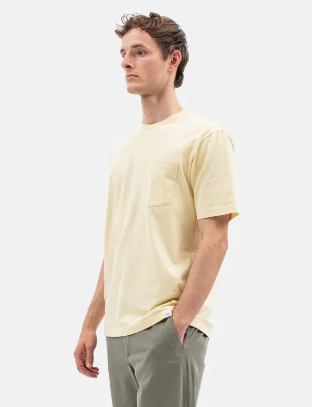 Norse Projects Johannes Pocket T-Shirt - Sunwashed Yellow sold by Article London