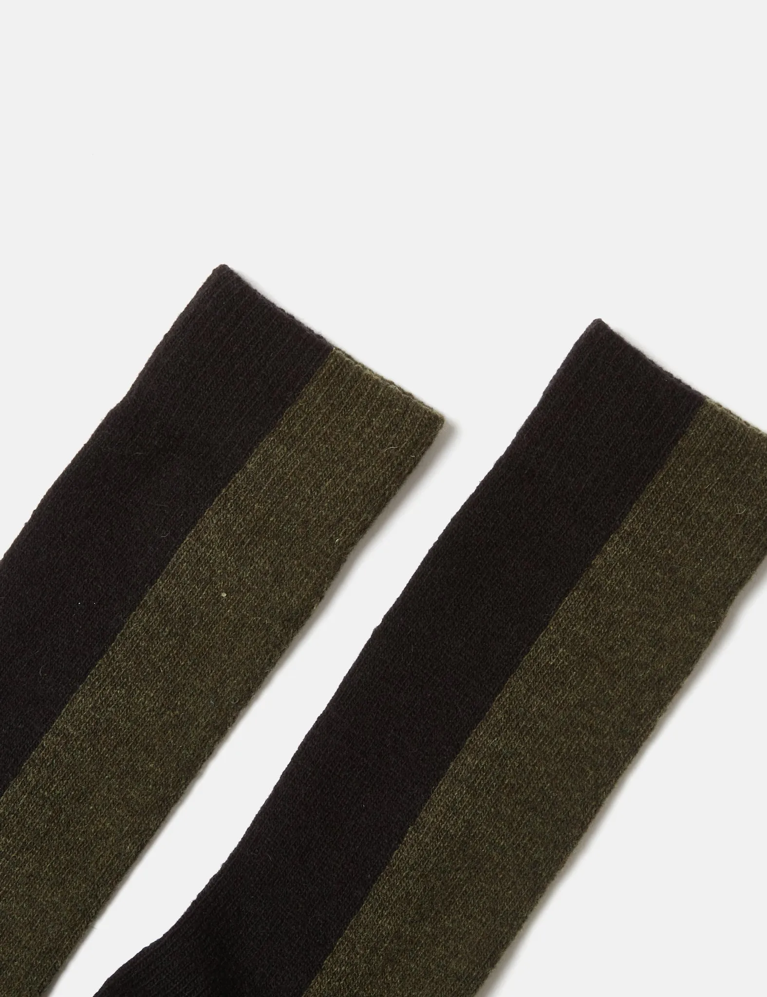 Norse Projects Bjarki Colour Block Socks - Dark Olive Green sold by Article London product image thumbnail 2