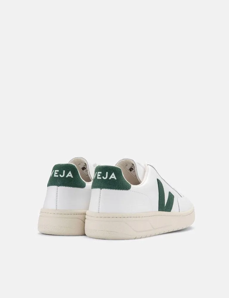 Veja V-12 Leather Trainers - Extra White/Cypress sold by Article London product image thumbnail 4