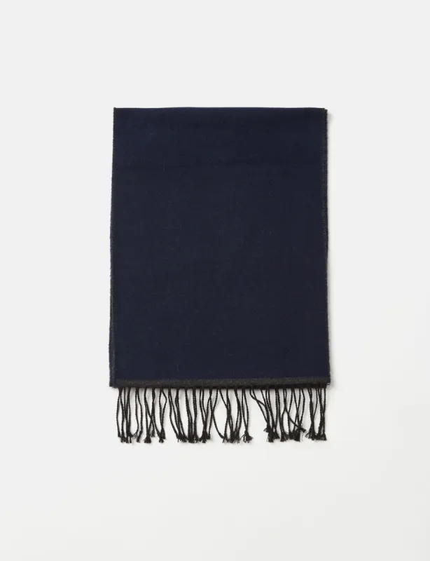 Universal Works Scarf - Navy Blue/Charcoal Grey sold by Article London
