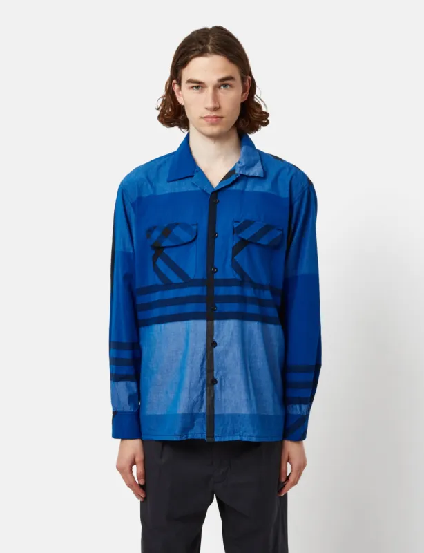 Engineered Garments Classic Shirt (Big Plaid) - Blue sold by Article London