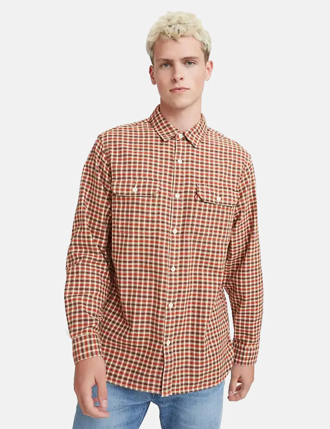 Levis Jackson Worker Shirt - Donnie Plaid Sandshell sold by Article London product image thumbnail 3