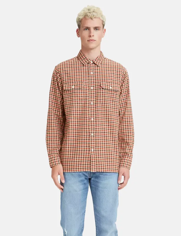 Levis Jackson Worker Shirt - Donnie Plaid Sandshell sold by Article London