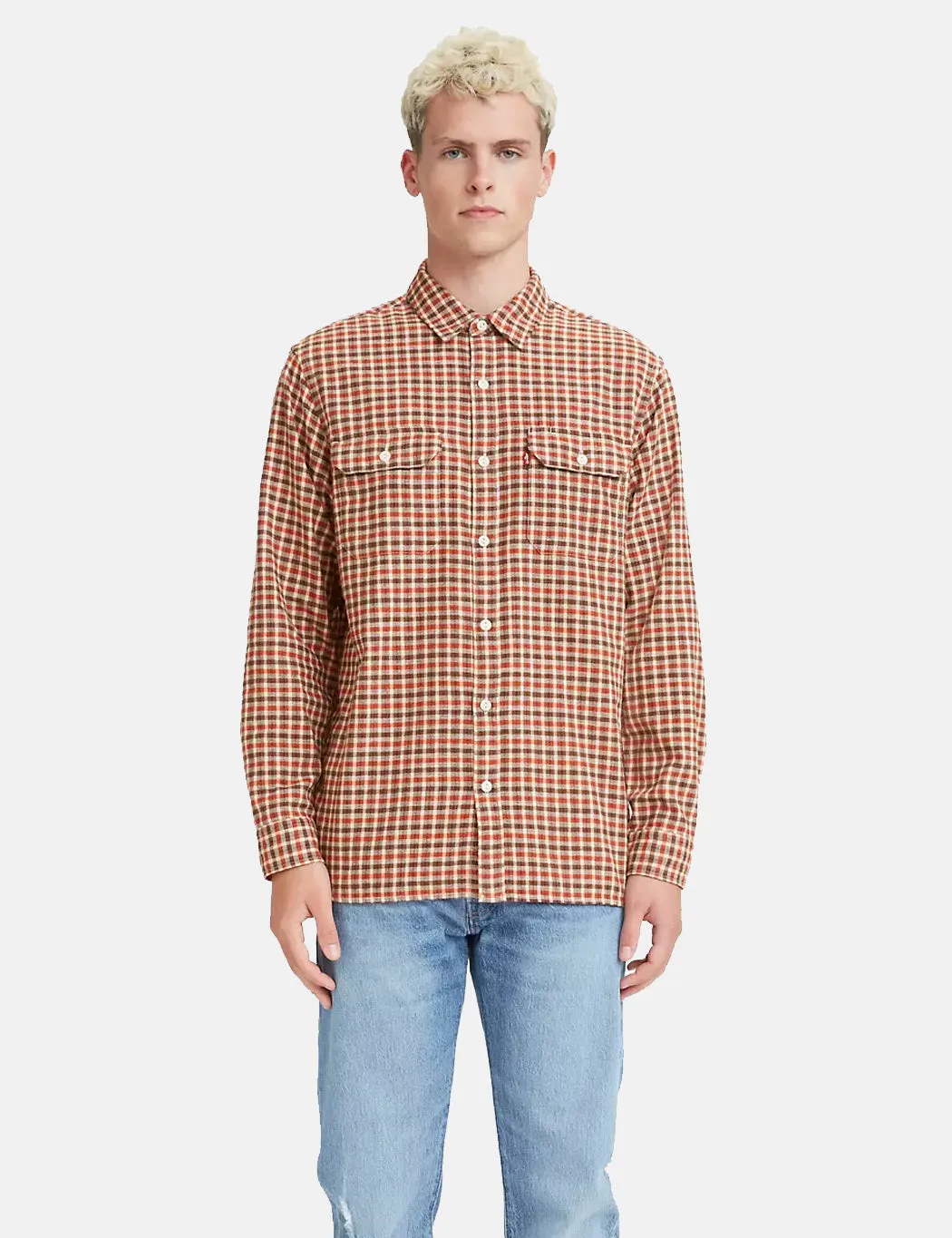 Levis Jackson Worker Shirt - Donnie Plaid Sandshell sold by Article London