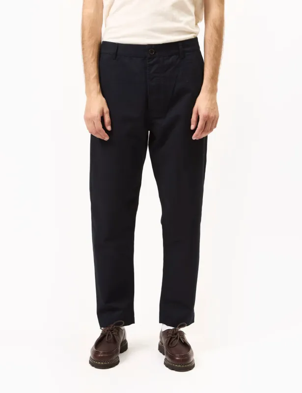 Universal Works Military Chino (Brushed Polytech) - Navy Blue sold by Article London