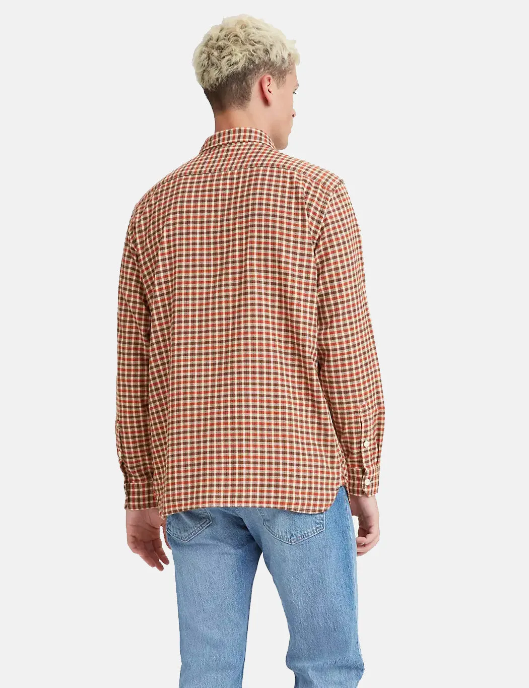 Levis Jackson Worker Shirt - Donnie Plaid Sandshell sold by Article London product image thumbnail 2