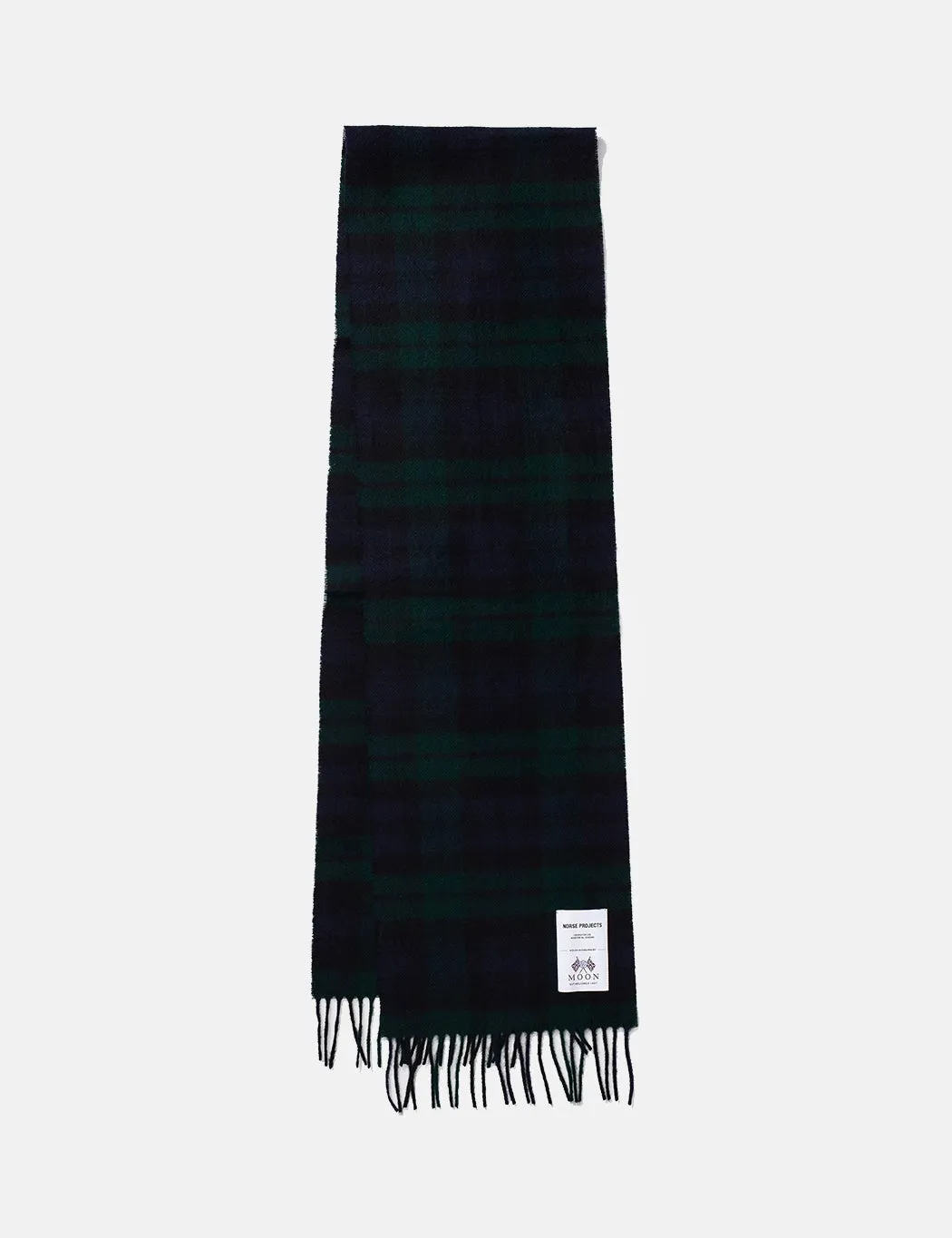 Norse Projects Moon Checked Lambswool Scarf - Black Watch sold by Article London product image thumbnail 2