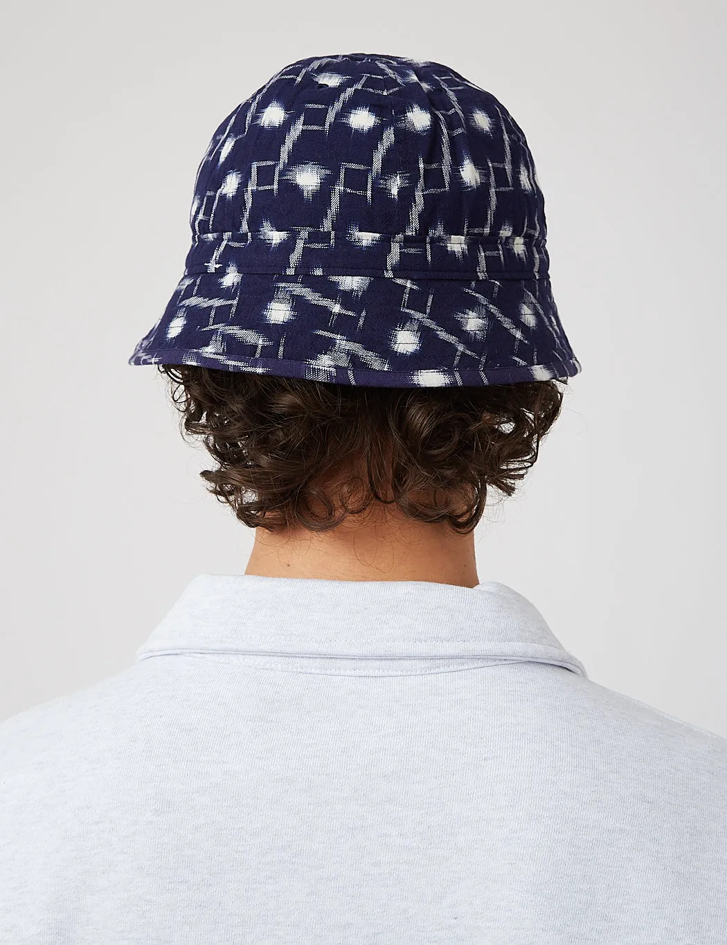 Universal Works Naval Hat (Handloom Ikat) - Indigo sold by Article London product image thumbnail 2