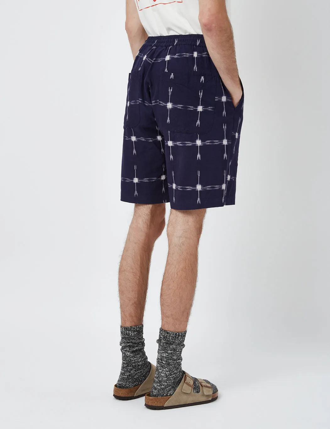 Universal Works Lumber Shorts - Indian Ikat Indigo sold by Article London product image thumbnail 3