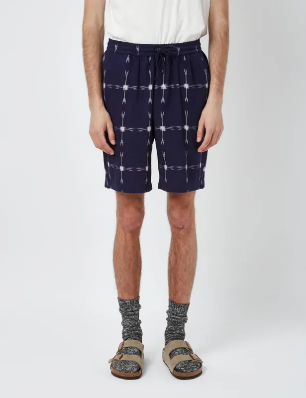 Universal Works Lumber Shorts - Indian Ikat Indigo made by Universal Works