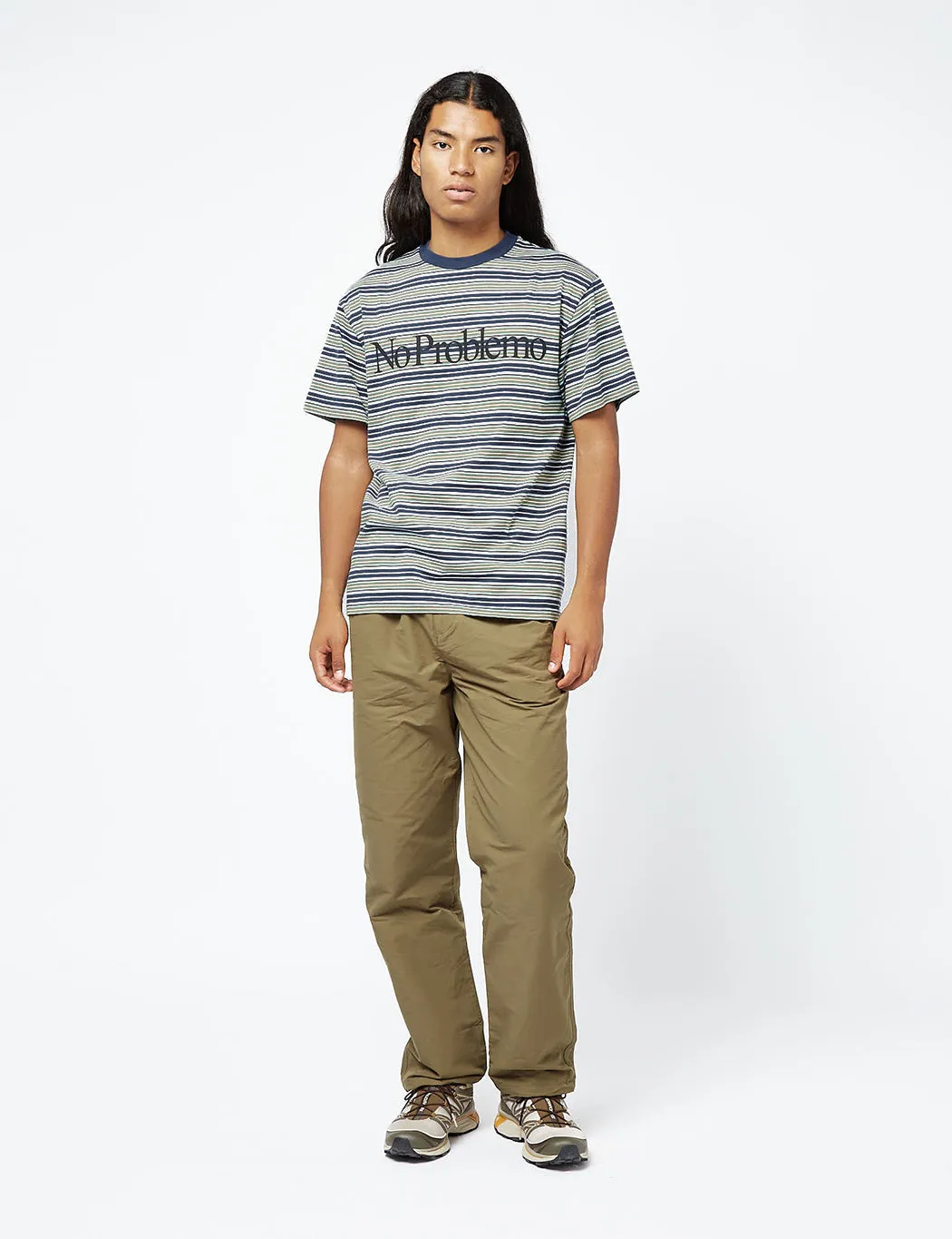 Aries Striped No Problemo T-Shirt - Blue Multi sold by Article London product image thumbnail 4
