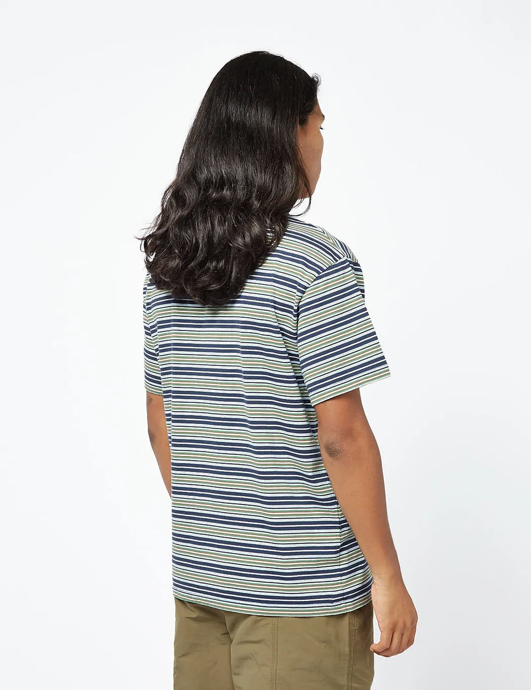 Aries Striped No Problemo T-Shirt - Blue Multi sold by Article London product image thumbnail 3