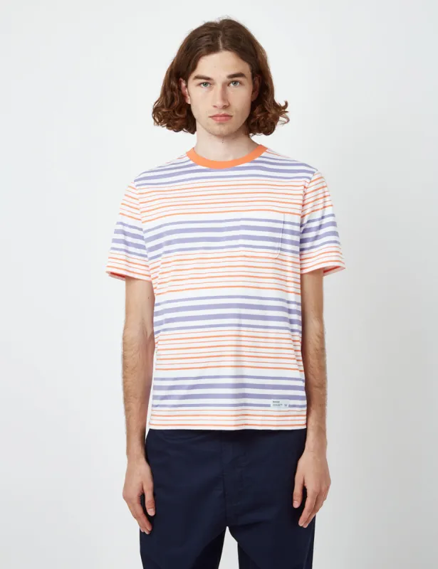 Bhode Shima Striped T-Shirt (Organic) - Hokkaido Orange sold by Article London