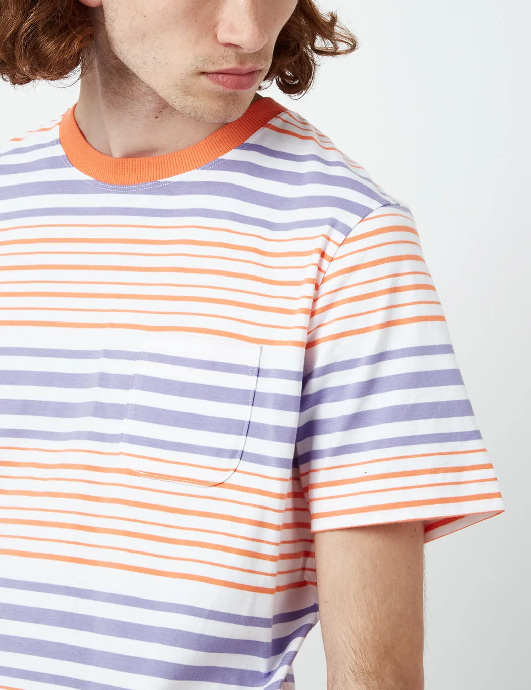 Bhode Shima Striped T-Shirt (Organic) - Hokkaido Orange sold by Article London product image thumbnail 2
