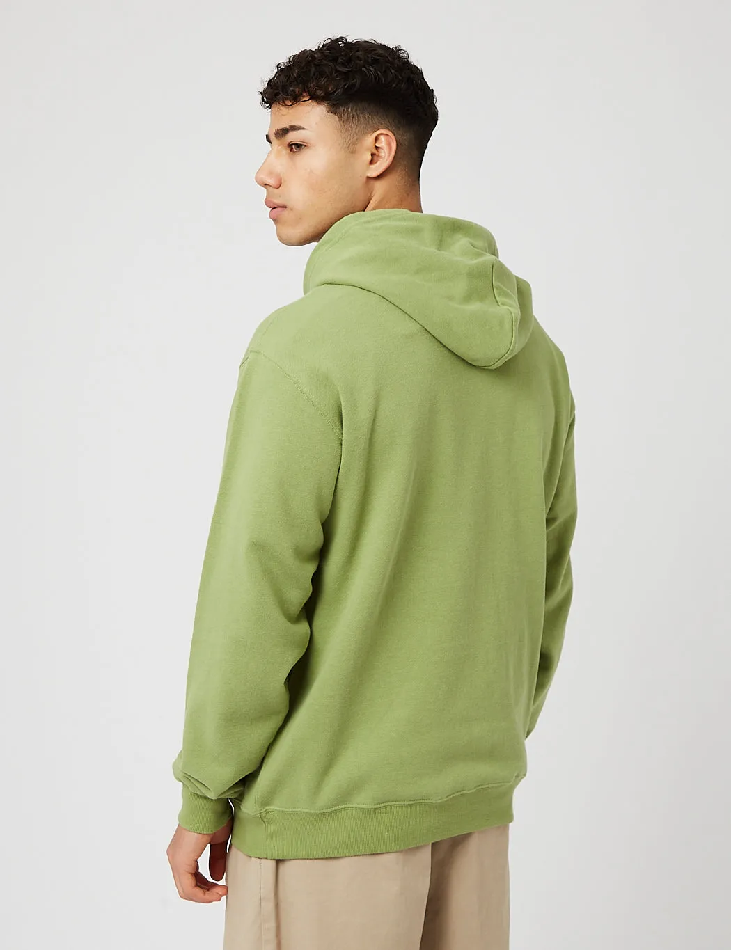 Beams Plus Hooded Sweatshirt - Green sold by Article London product image thumbnail 3