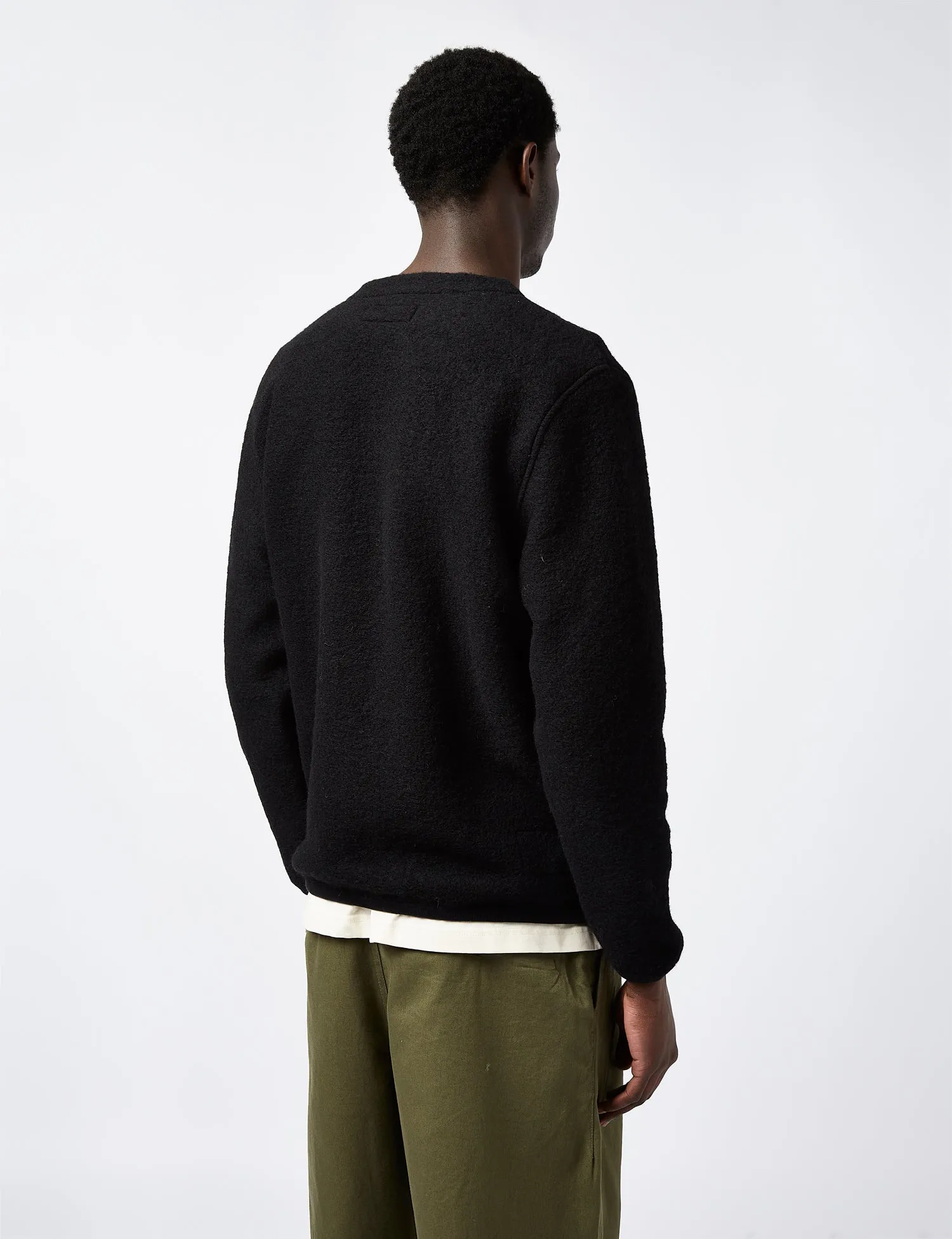 Universal Works Cardigan (Wool) - Black sold by Article London product image thumbnail 3