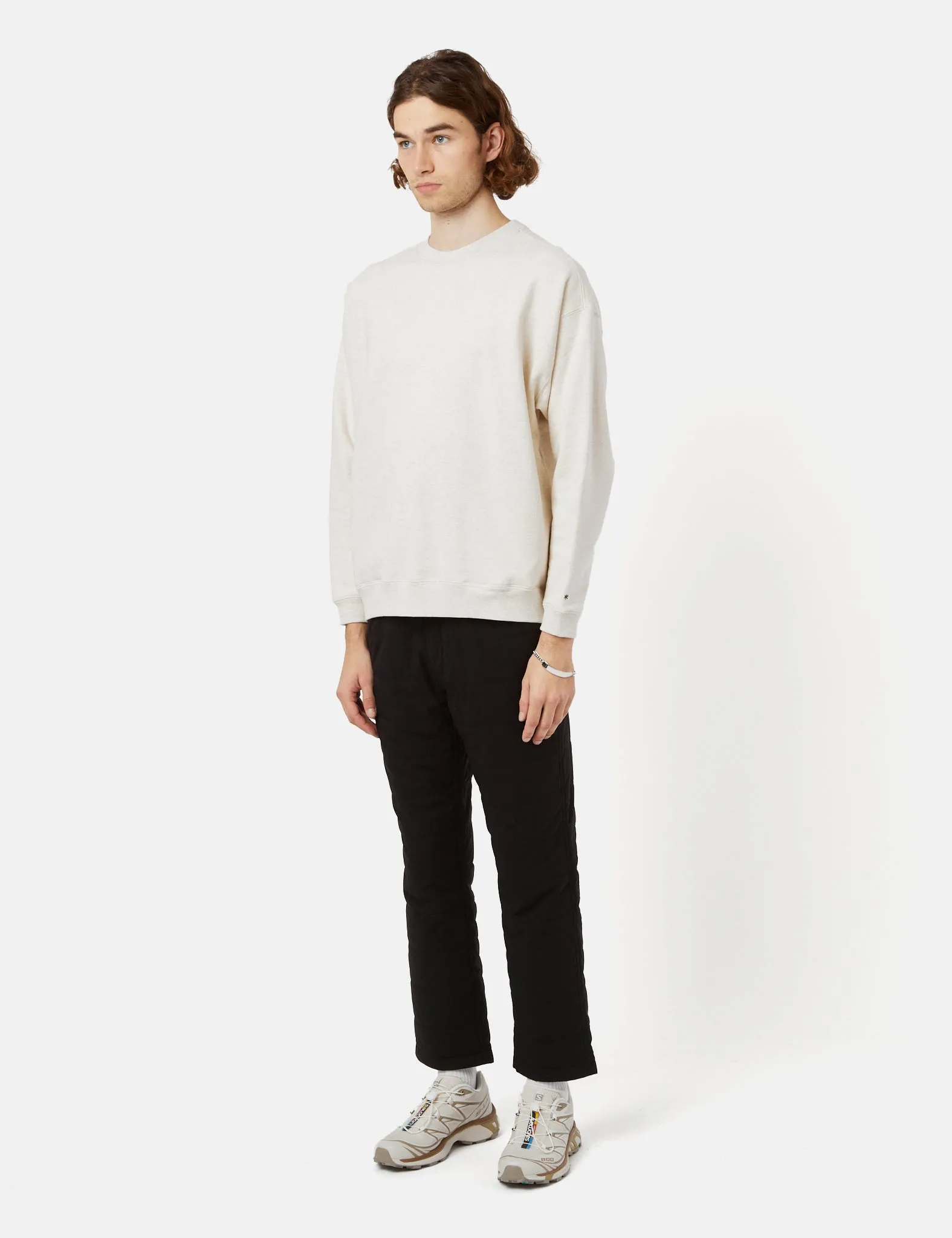 Snow Peak Crewneck Sweatshirt (Recycled Cotton) - Oatmeal Brown sold by Article London product image thumbnail 3