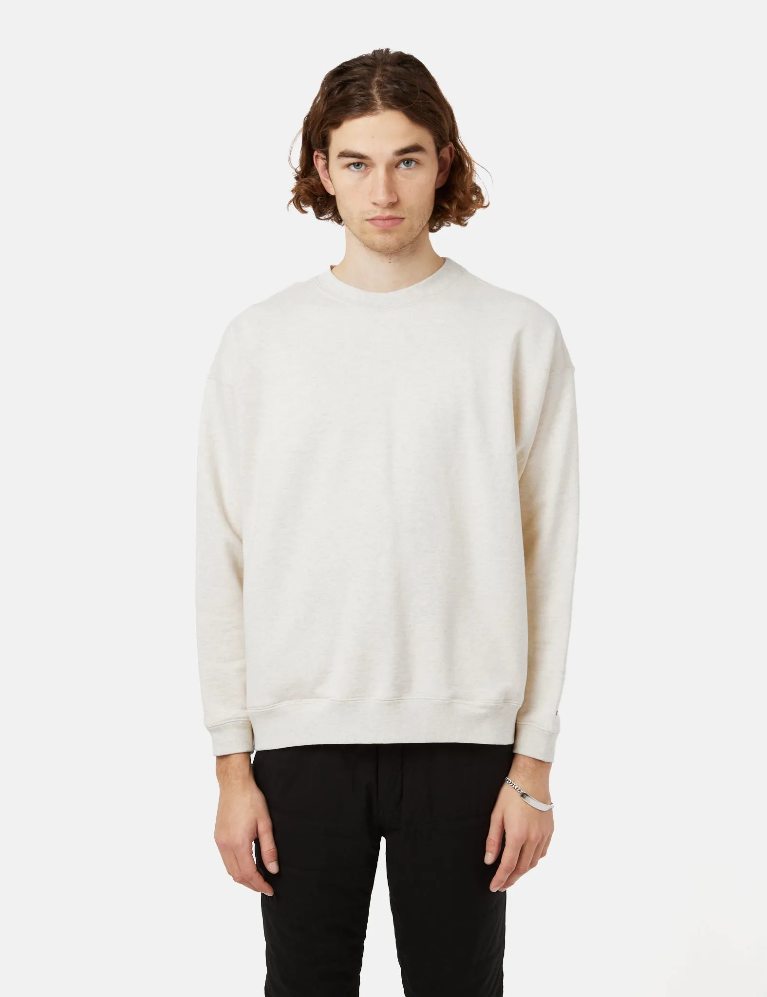 Snow Peak Crewneck Sweatshirt (Recycled Cotton) - Oatmeal Brown sold by Article London
