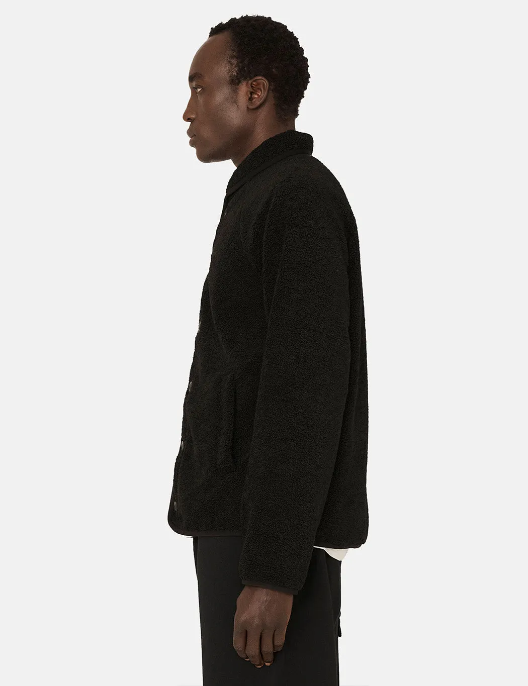 YMC Beach Jacket (Poly Fleece) - Black sold by Article London product image thumbnail 4