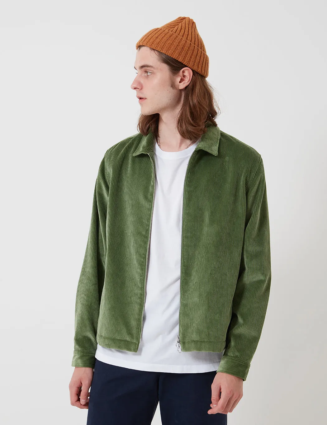 Bhode x Brisbane Moss Zip Jacket (Cord) - Sage Green sold by Article London product image thumbnail 3