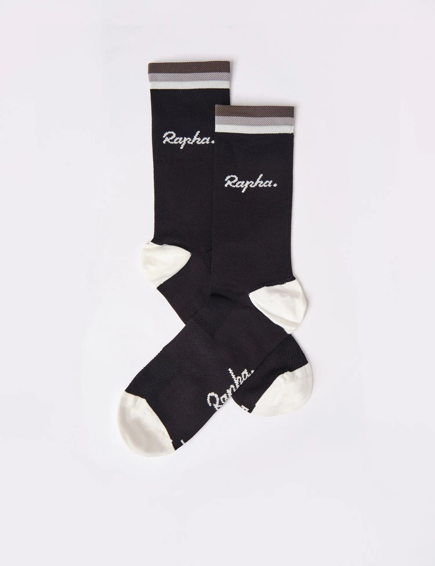 Rapha Logo Socks - Black/Grey/Carbon Grey sold by Article London product image thumbnail 5