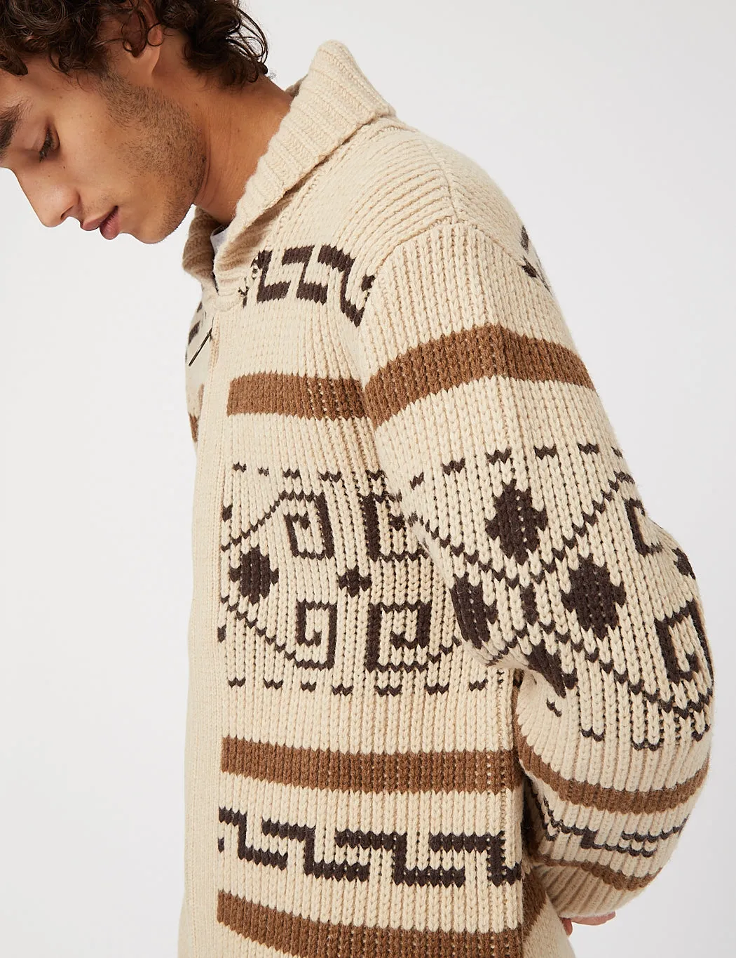 Pendleton The Original Westerley Cardigan - Tan/Brown sold by Article London product image thumbnail 2