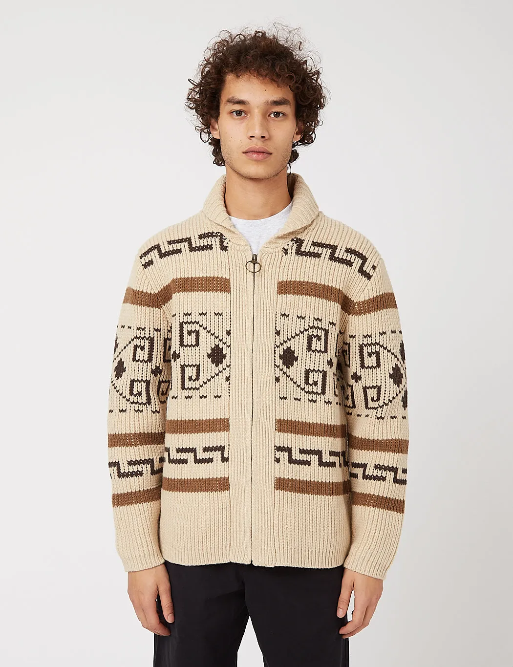 Pendleton The Original Westerley Cardigan - Tan/Brown sold by Article London