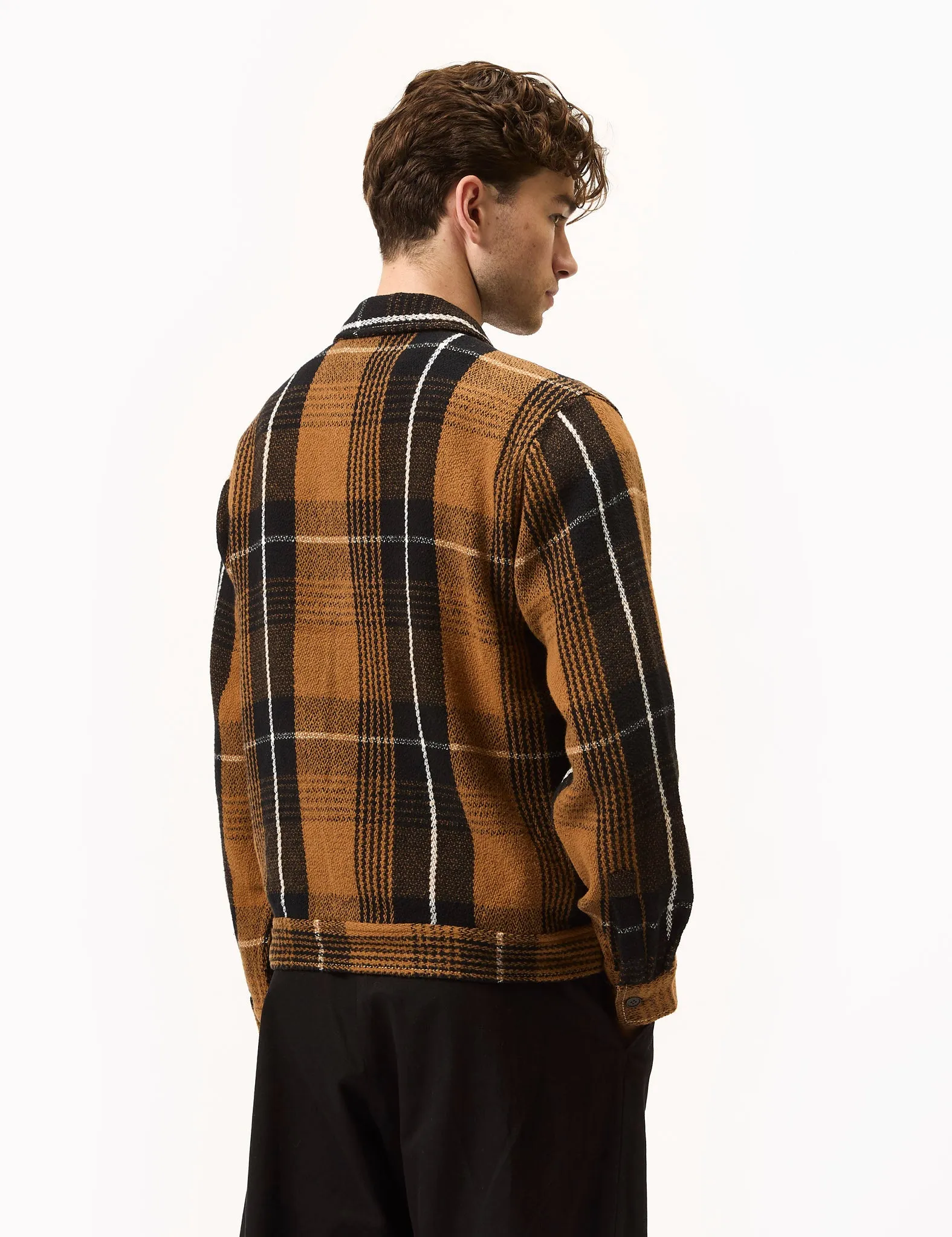 Universal Works Uniform Jacket (Earth II Check) - Brown sold by Article London product image thumbnail 5