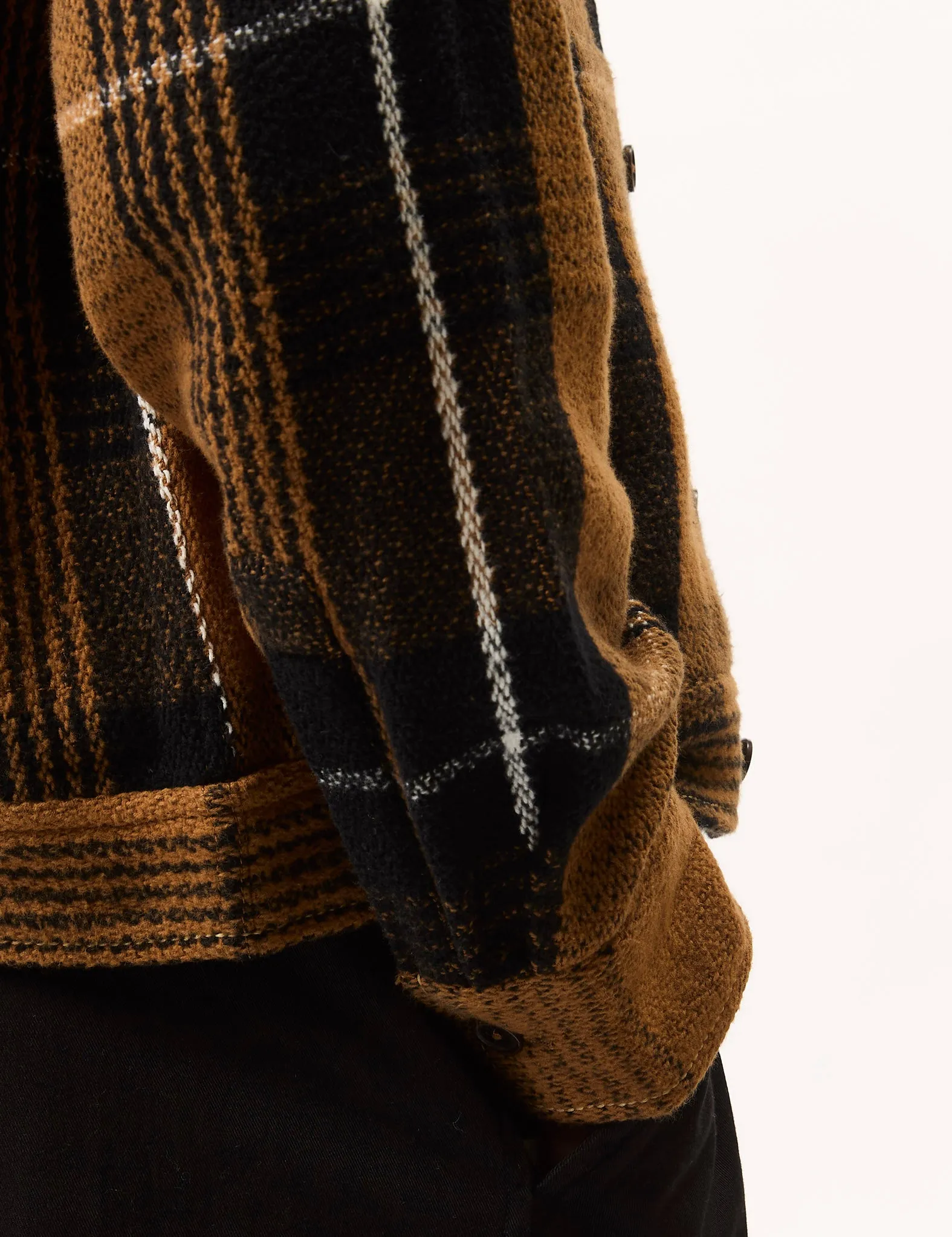 Universal Works Uniform Jacket (Earth II Check) - Brown sold by Article London product image thumbnail 4