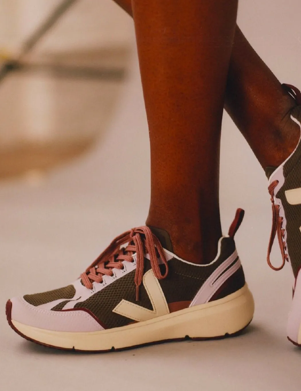 Womens Veja Condor 2 Alveomesh Running Shoes - Khaki/Pierre/Parme sold by Article London product image thumbnail 2