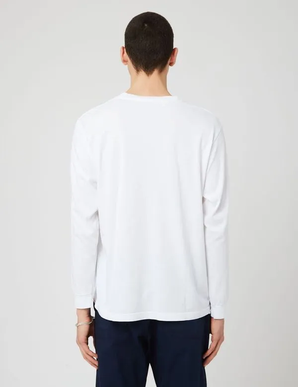 Battenwear Team Long Sleeve Pocket T-Shirt (5.5 oz.) - White sold by Article London product image thumbnail 3